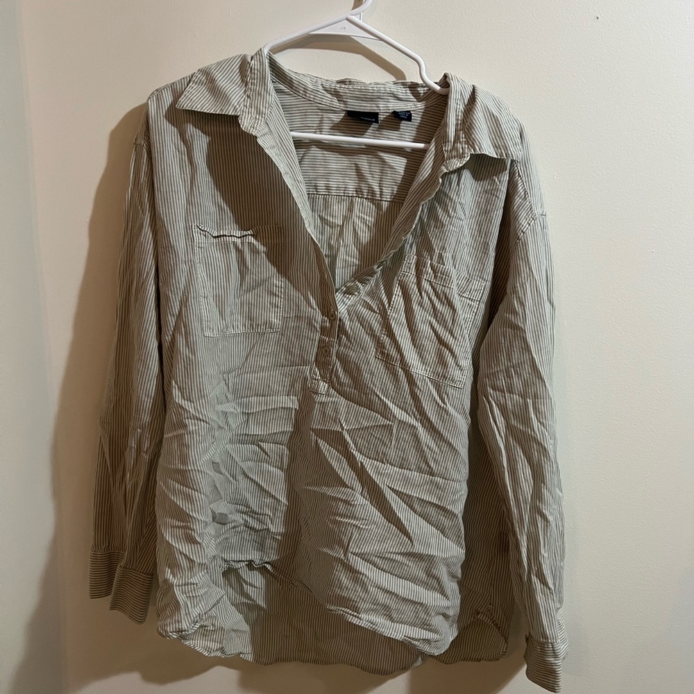 Grey Pinstriped Shirt